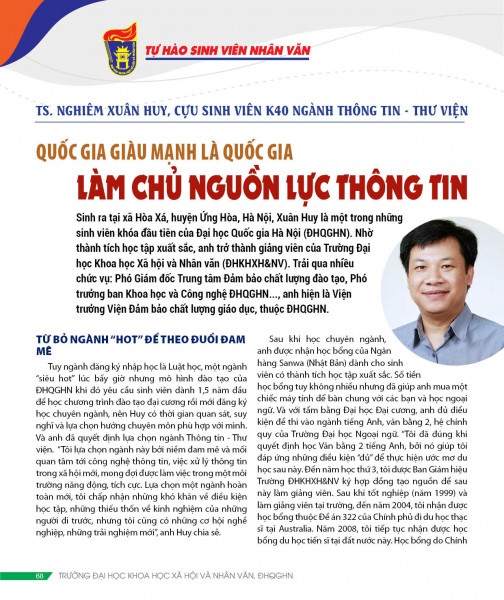 Quốc gia giàu mạnh là quốc gia làm chủ thông tin