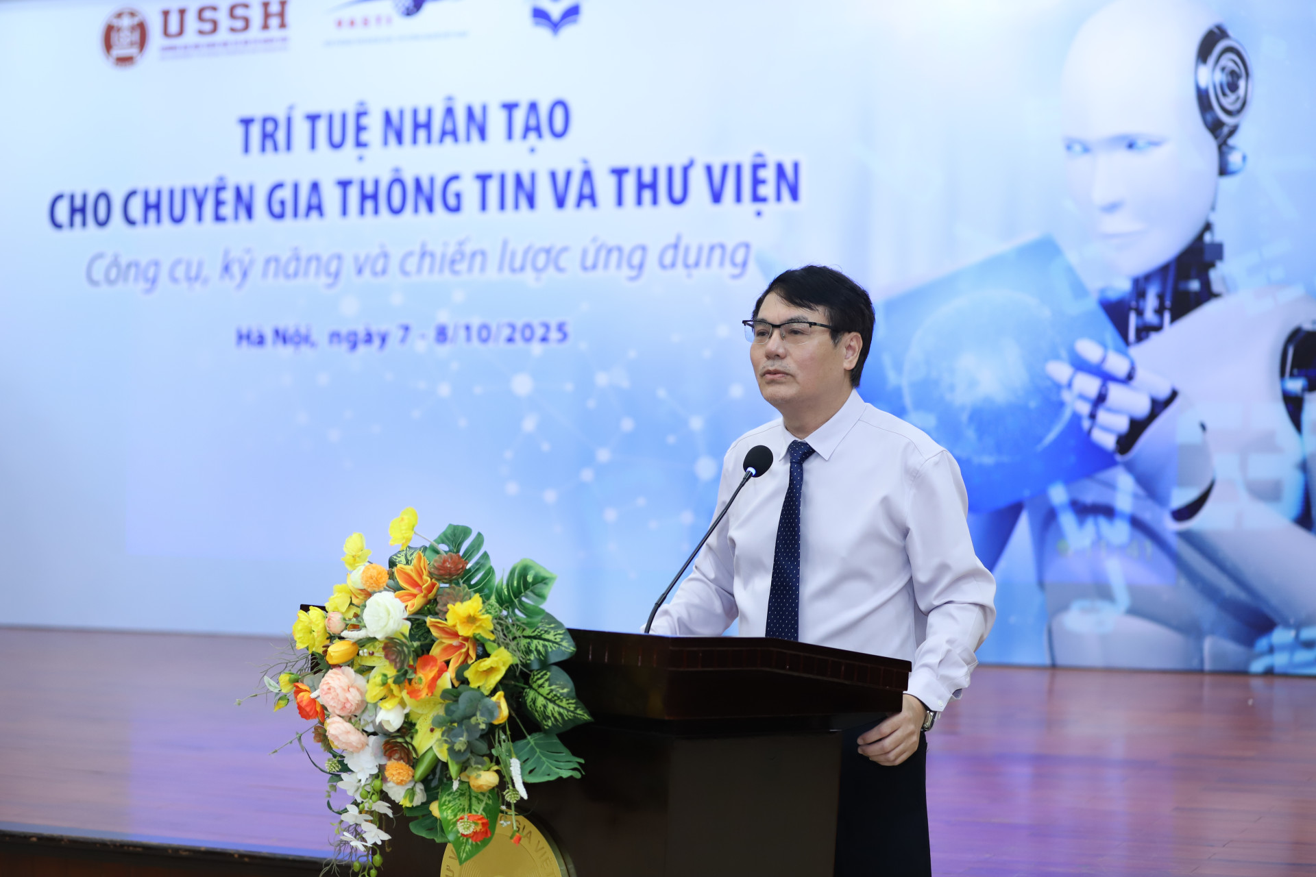 ThS. Nguyễn Xuân Dũng - Giám đốc TVQG phát biểu khai mạc Khóa học